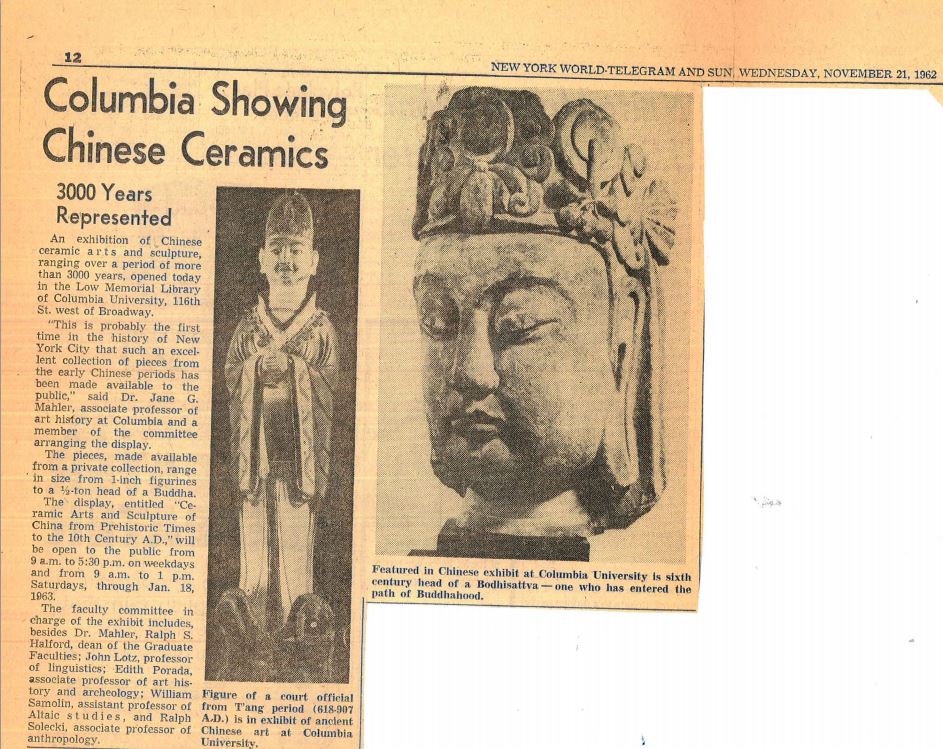 Columbia Showing Chinese Ceramics